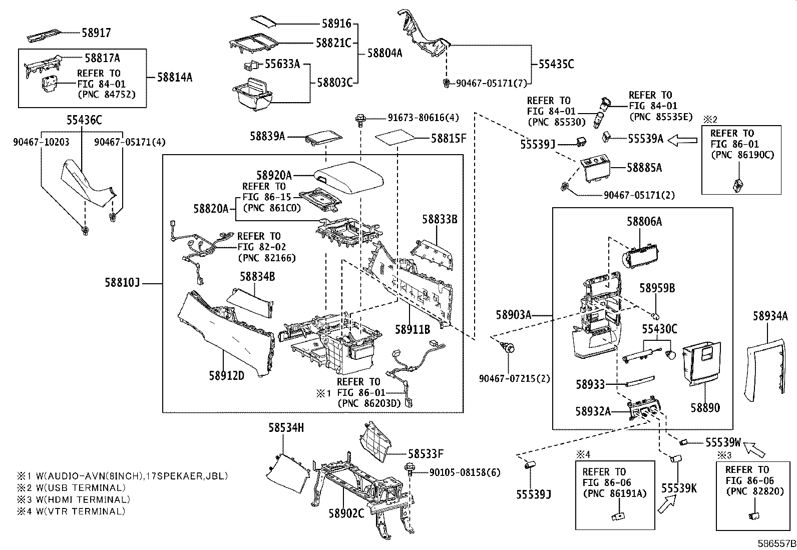 58804-58240 PANEL SUB-ASSY, CONSOLE, UPPER product image