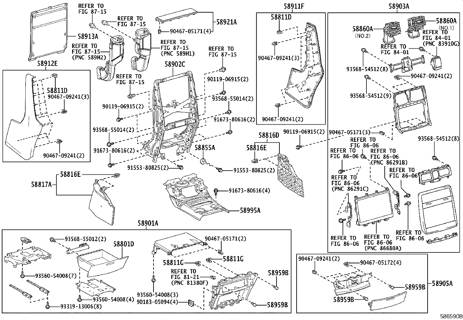 58902-40030 BRACKET SUB-ASSY, CONSOLE BOX MOUNTING product image