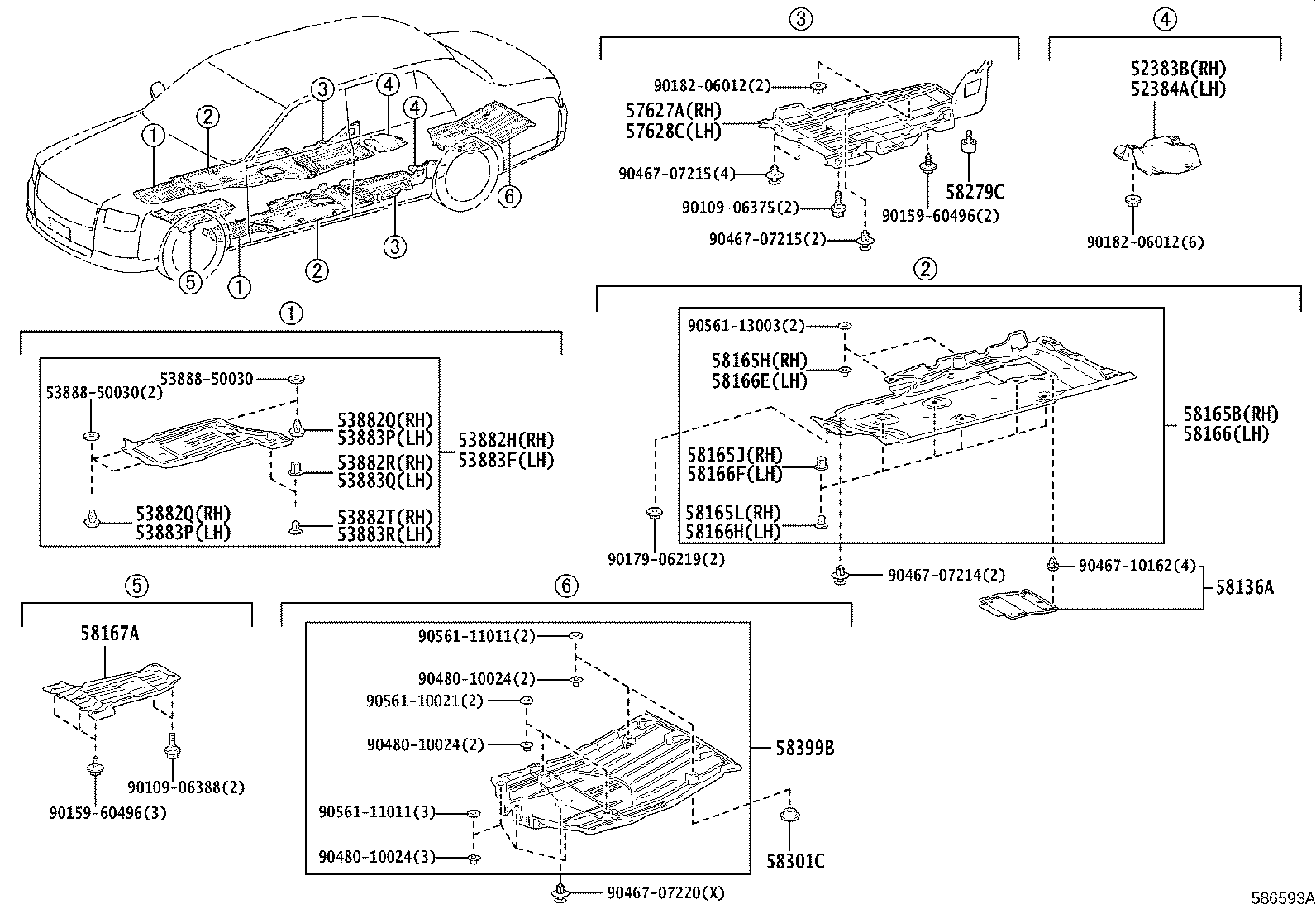 58352-40020 REINFORCEMENT, REAR FLOOR PANEL, NO.2 product image