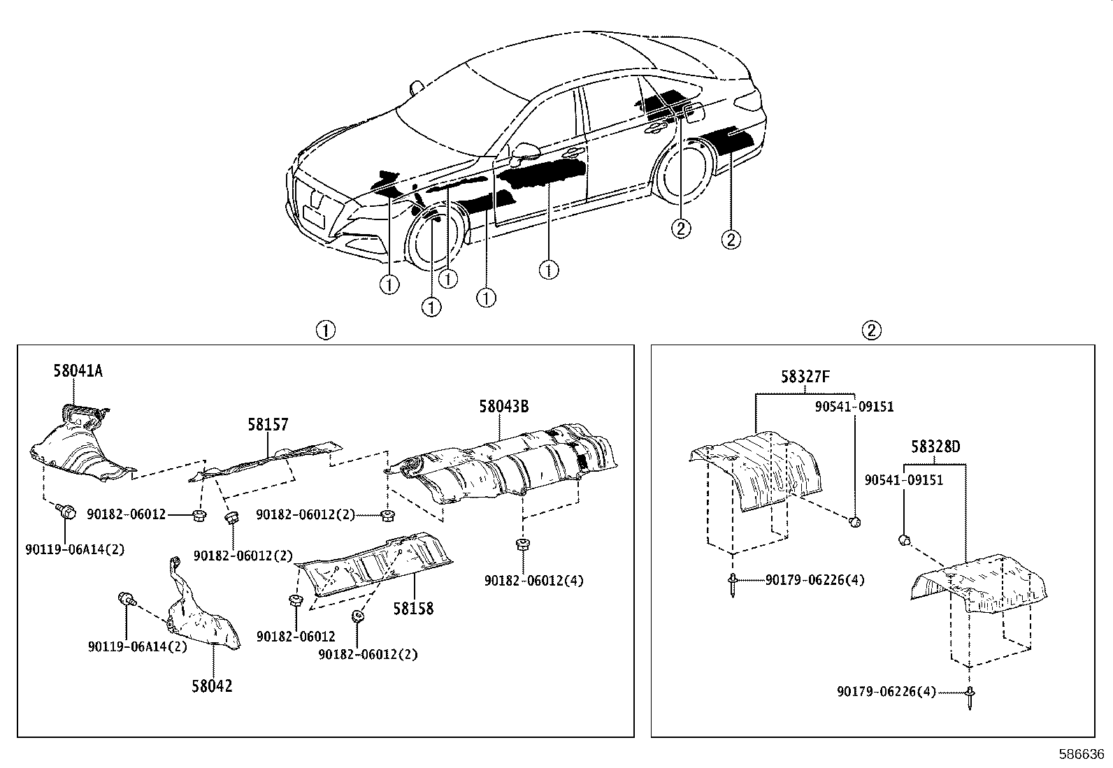 58328-30100 INSULATOR, MAIN MUFFLER HEAT, LH product image