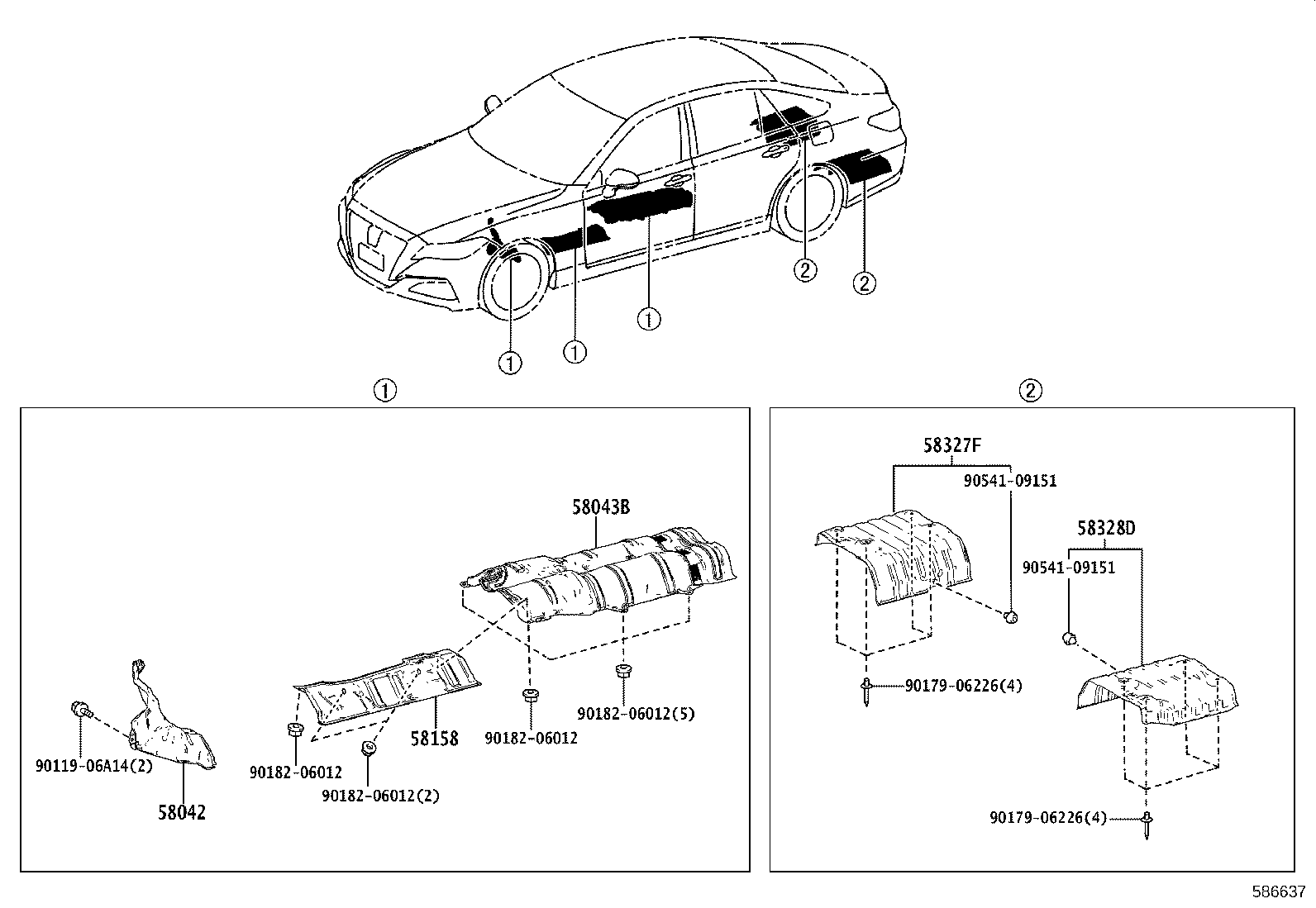 58328-30100 INSULATOR, MAIN MUFFLER HEAT, LH product image