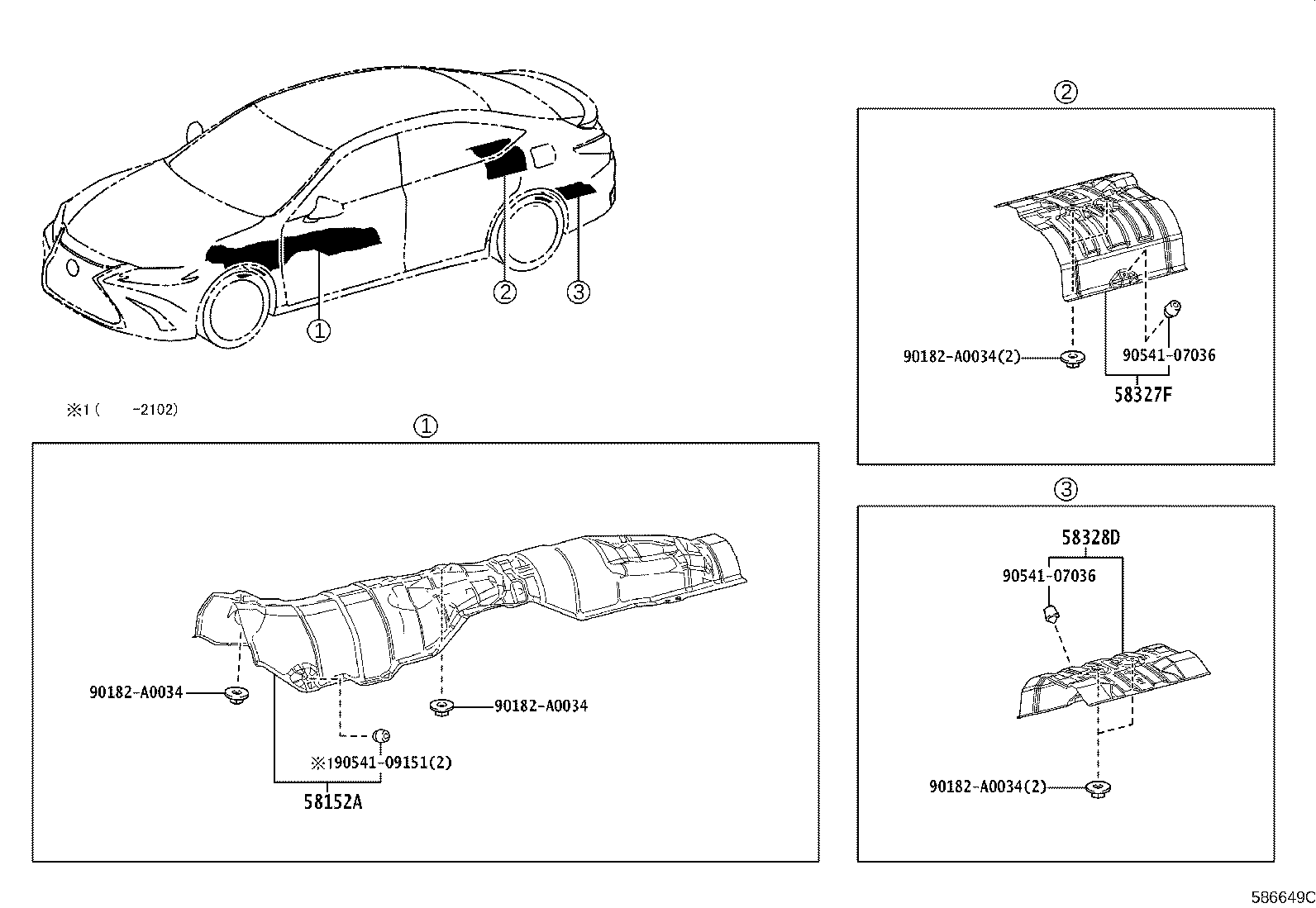 Toyota 58152-07050 INSULATOR, FRONT FLOOR HEAT, NO.1 LOWER