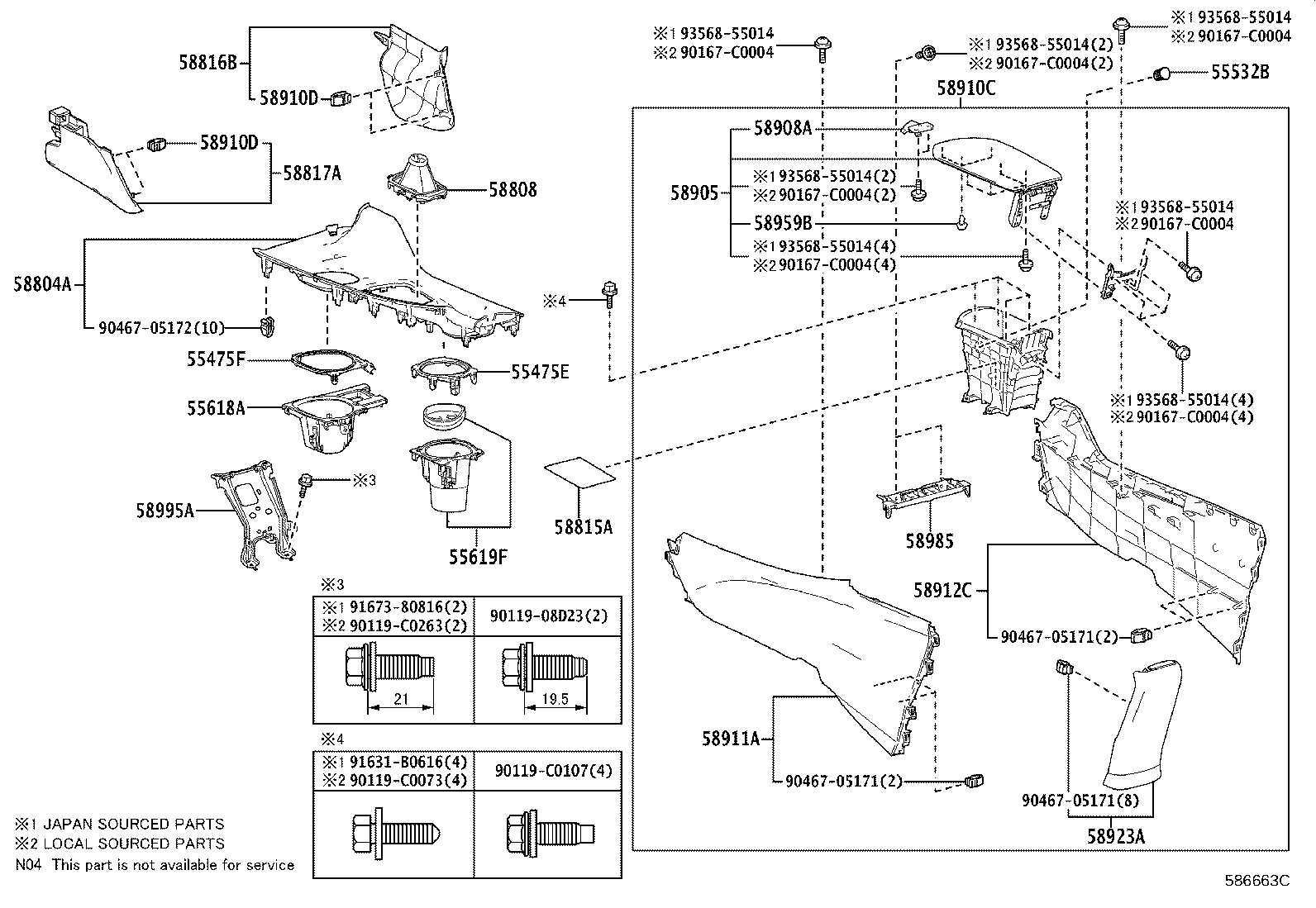 58804-F4130 PANEL SUB-ASSY, CONSOLE, UPPER product image