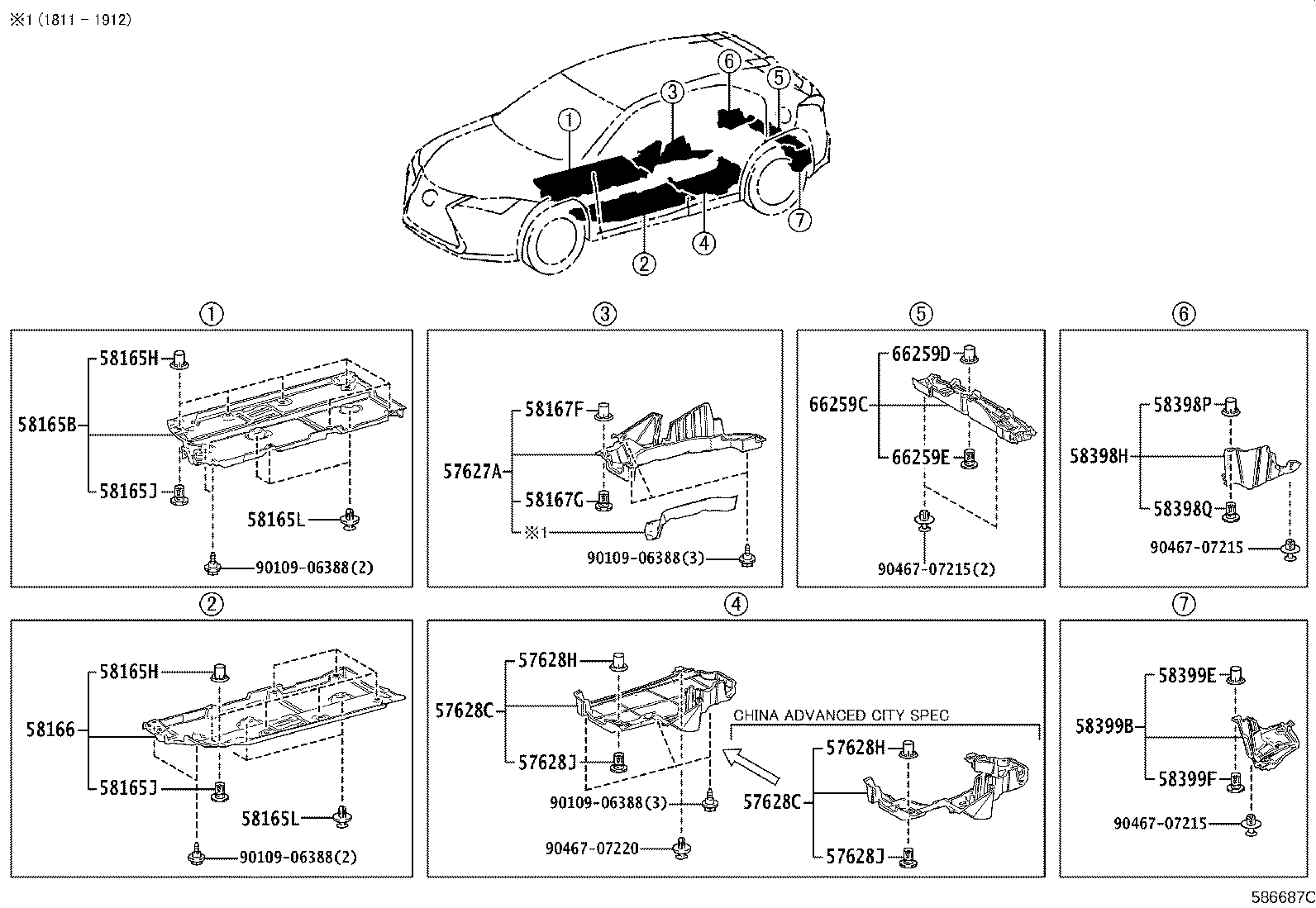 55109-76010 BRACE SUB-ASSY, DASH TO FRAME, LH product image