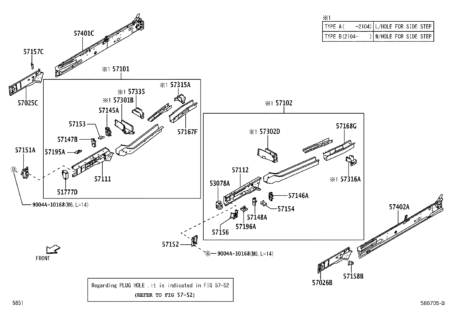 58191-BZ030 FOOTREST, FRONT FLOOR product image