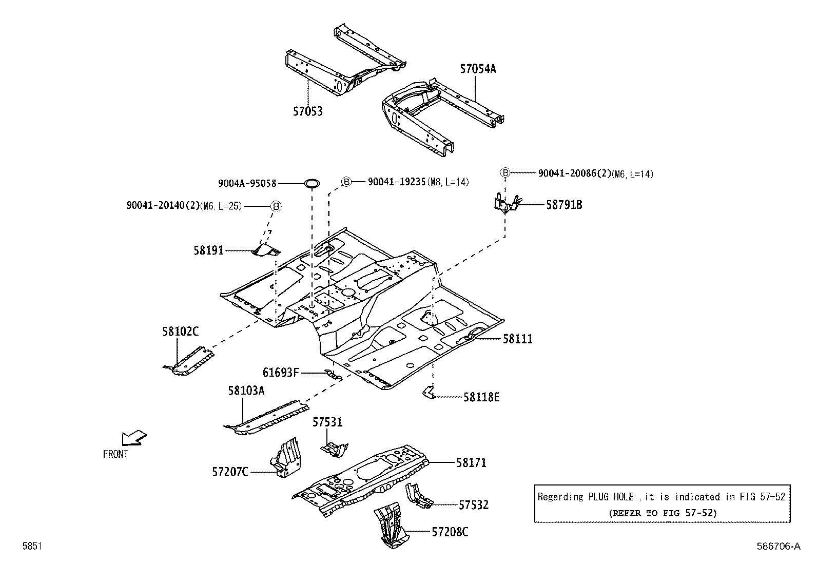 58191-BZ030 FOOTREST, FRONT FLOOR product image