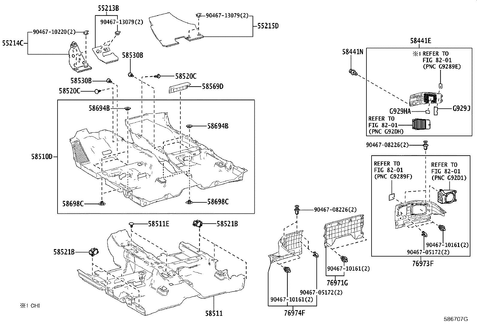 55213-76050 PAD, DASH PANEL INSULATOR, NO.1 product image