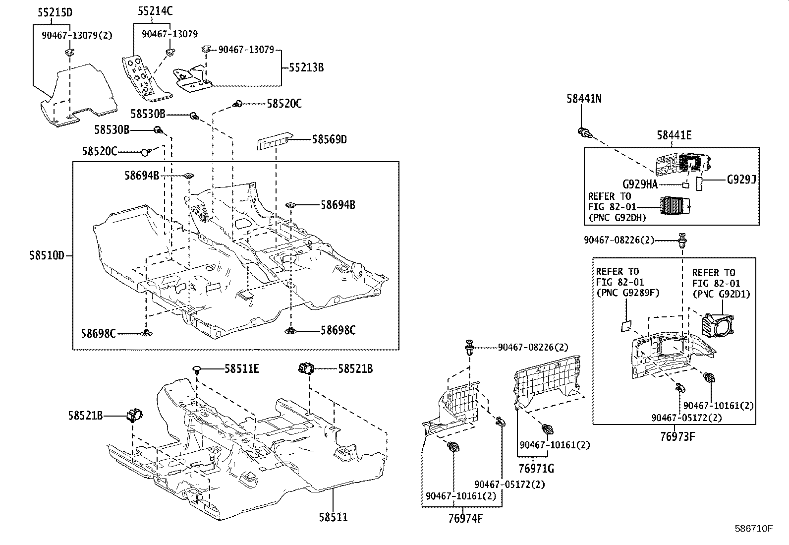 55213-76050 PAD, DASH PANEL INSULATOR, NO.1 product image