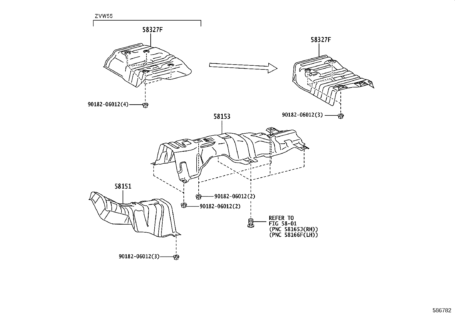 58327-47060 INSULATOR, MAIN MUFFLER HEAT, RH product image