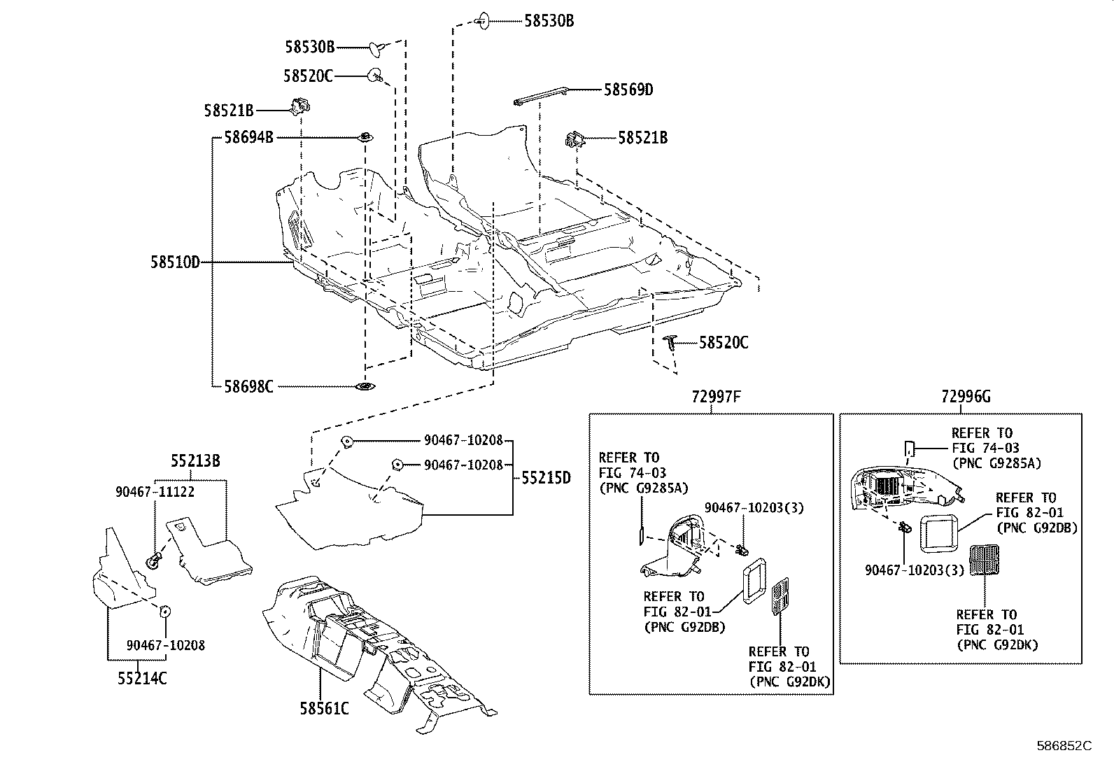 58561-02400 SILENCER, FRONT FLOOR, NO.1 product image