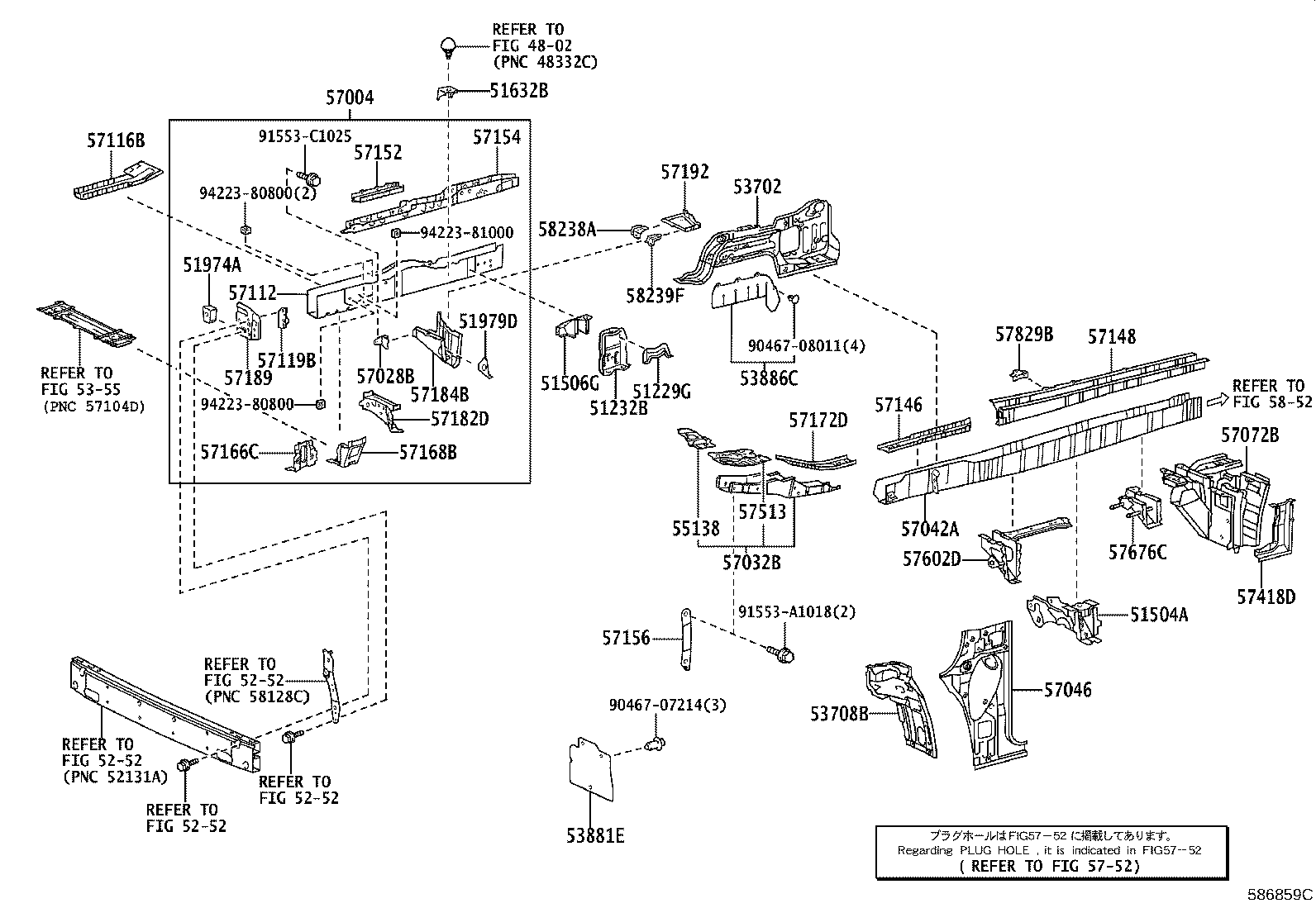 51505-26100 SUPPORT SUB-ASSY, UPPER CONTROL ARM, RH product image