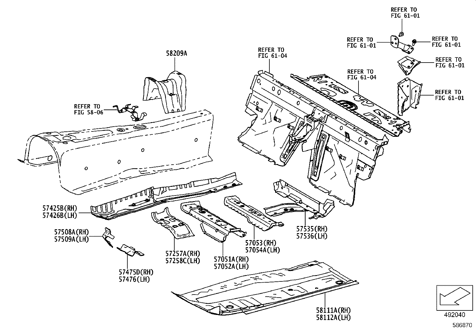 58313-WAA01 BRACKET, BODY SUPPORT, NO.1 RH product image