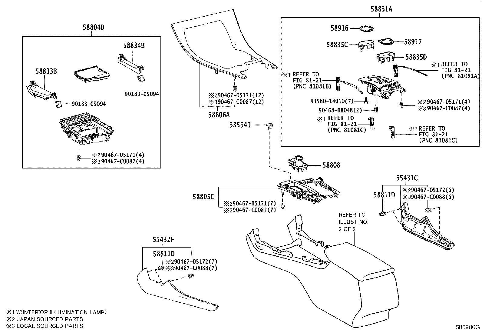 58862-07030 DUCT, CONSOLE BOX, NO.2 product image