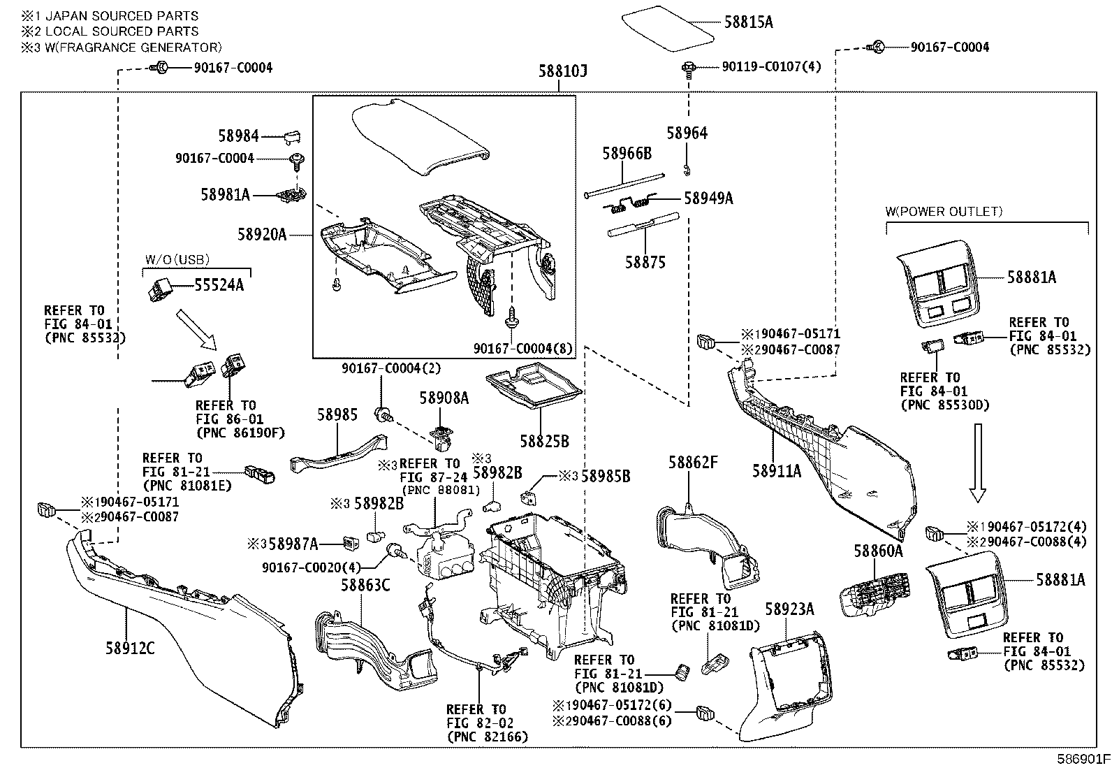 58862-07030 DUCT, CONSOLE BOX, NO.2 product image
