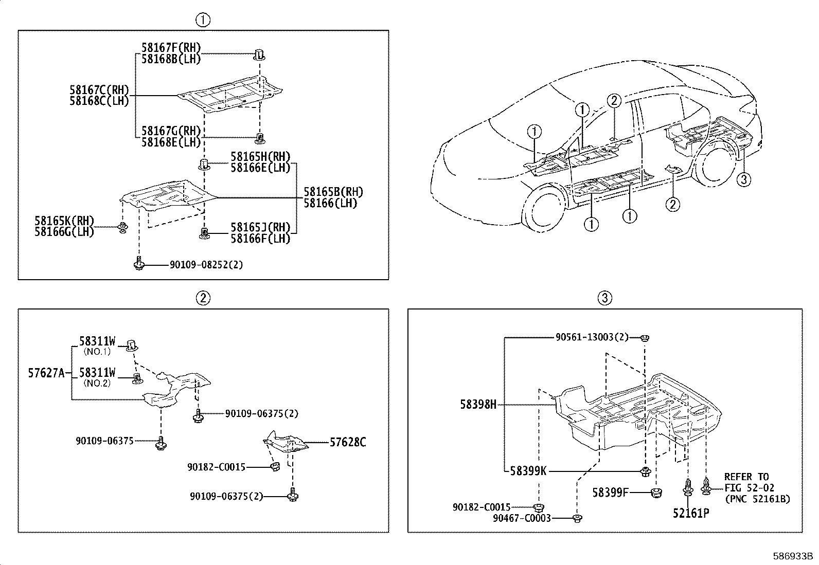 57695-02080 BRACKET, REAR FLOOR MOUNTING, NO.2 RH product image