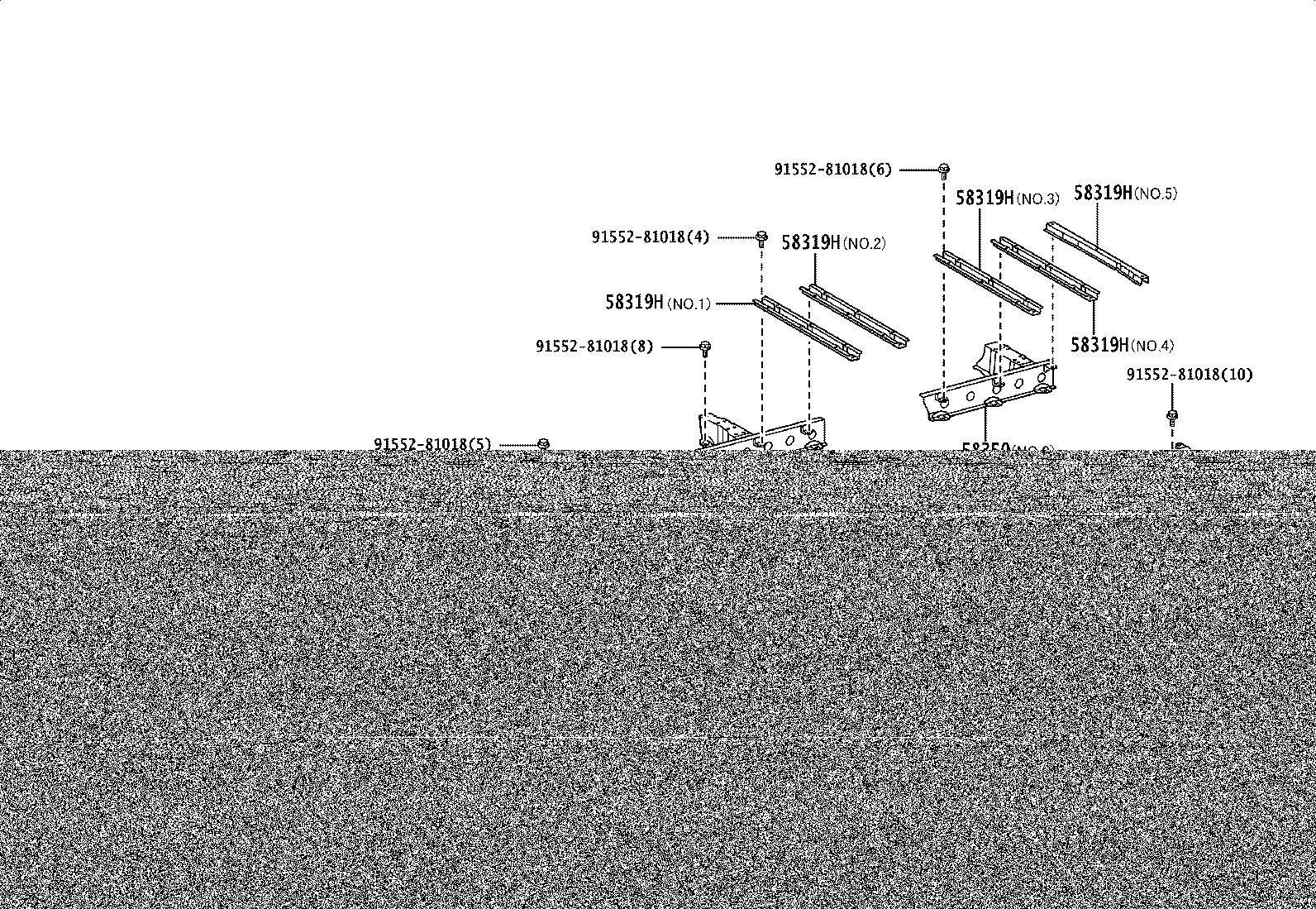 57066-26151 MEMBER SUB-ASSY, REAR FLOOR CROSS, NO.6 product image