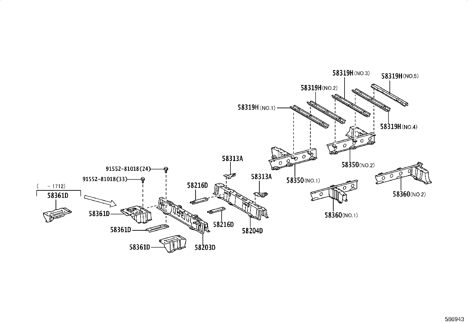 51403-26300 BRACKET SUB-ASSY, ENGINE REAR MOUNTING product image