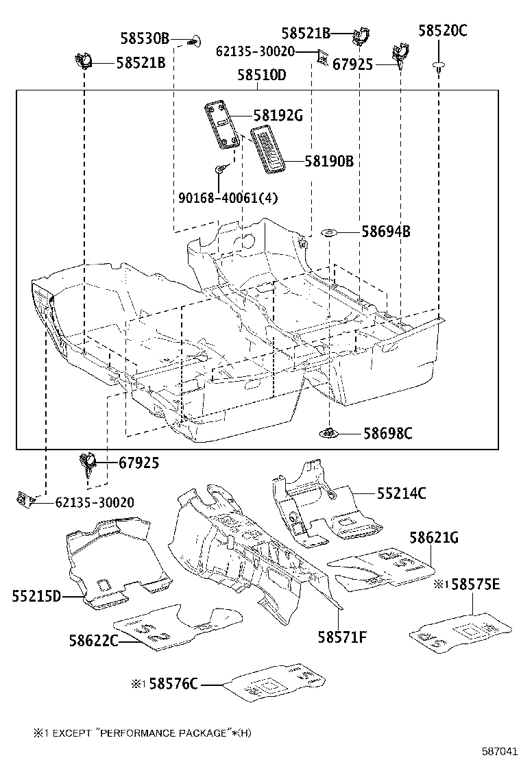 58190-24020 REST ASSY, FRONT FLOOR FOOT product image