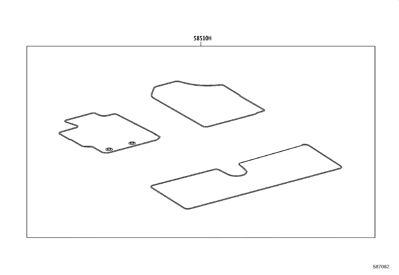 58510-0DC40 CARPET ASSY, FLOOR, FRONT product image