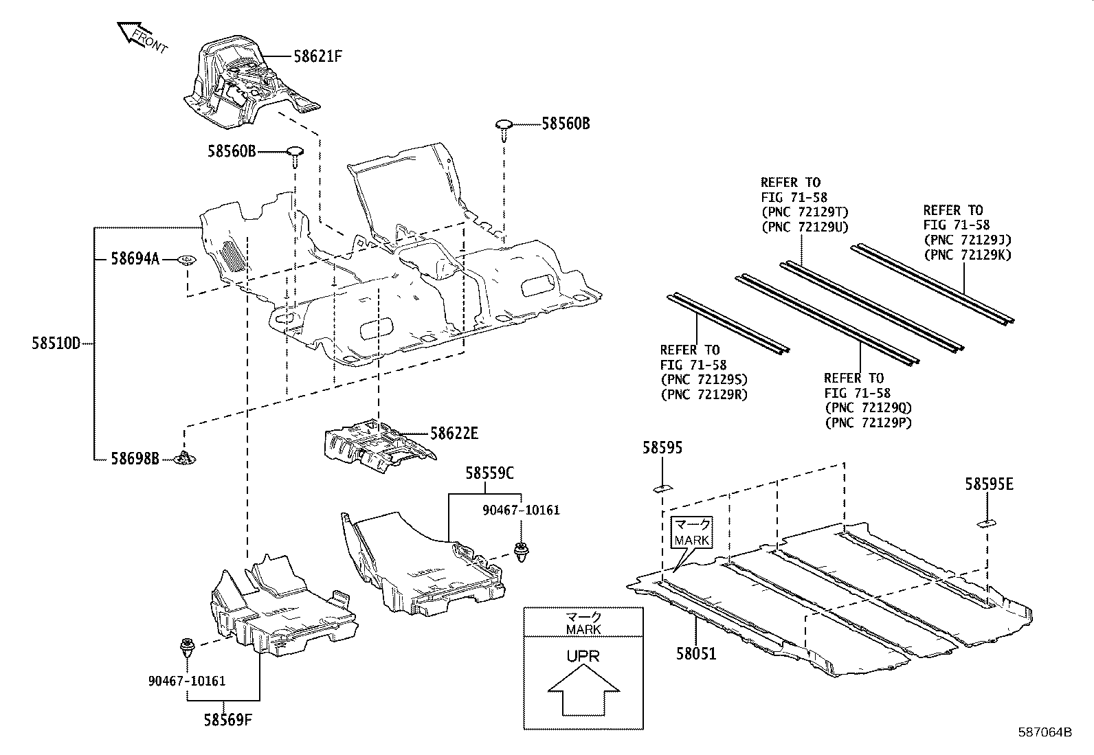 58569-58010 PAD, FRONT FLOOR SIDE, LH product image