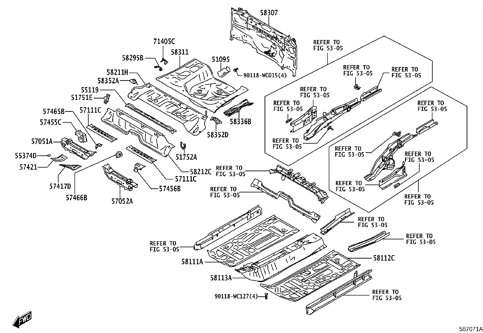 57466-WC001 BRACKET, FRONT SEAT, INSIDE LH product image