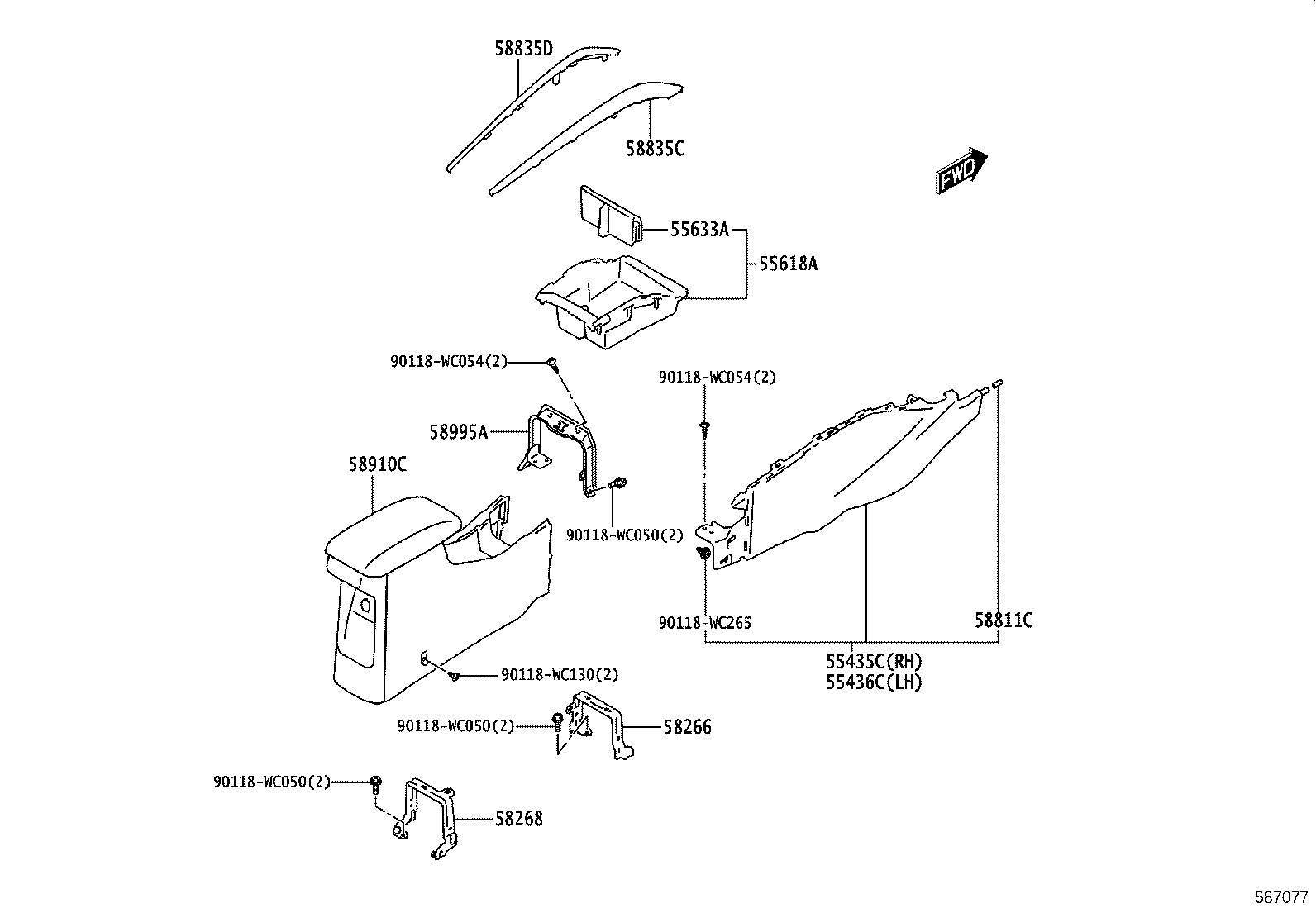 55604-WC001 HOLDER, CONSOLE BOX CUP product image