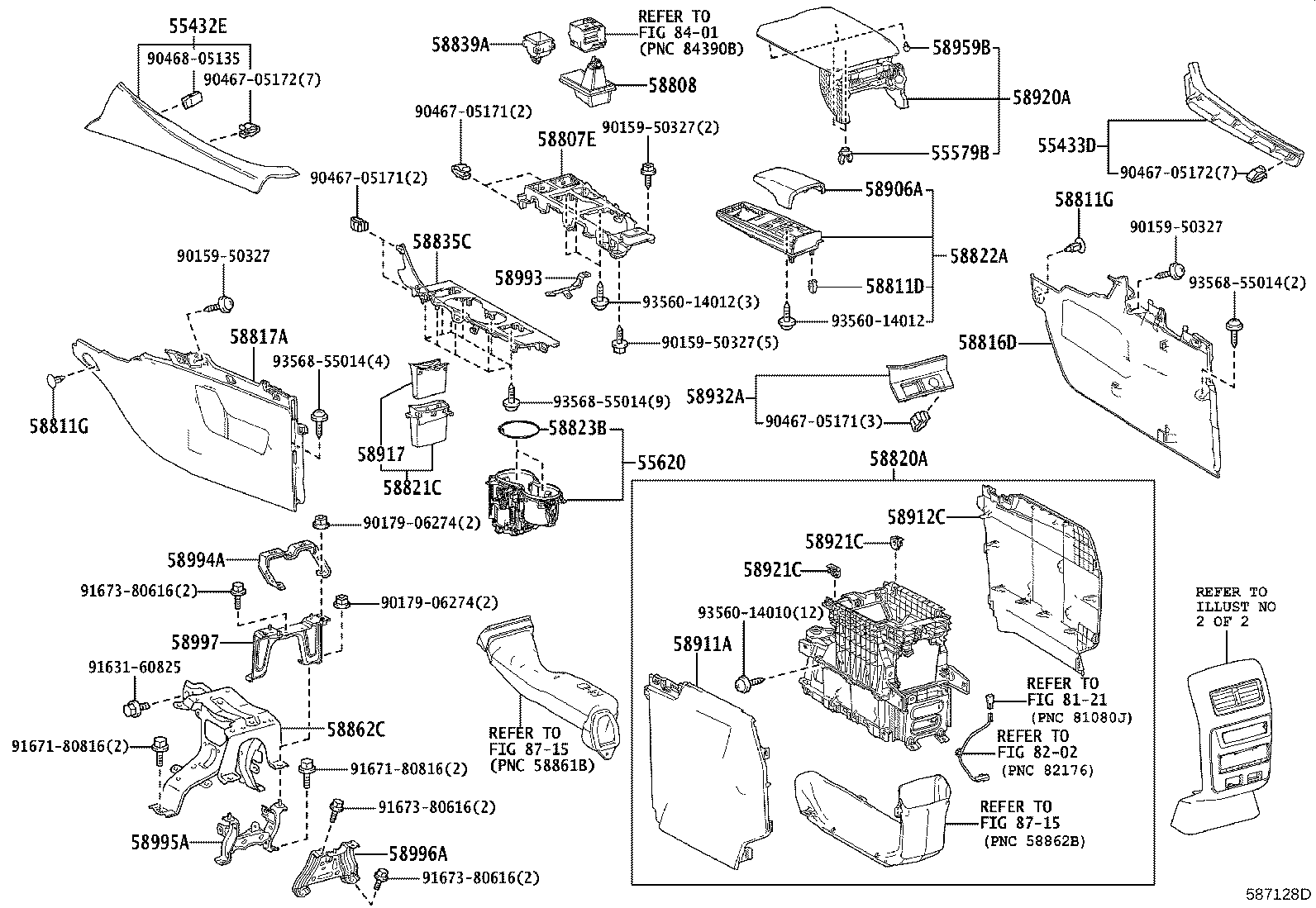 58821-48220 PANEL, CONSOLE, UPPER product image