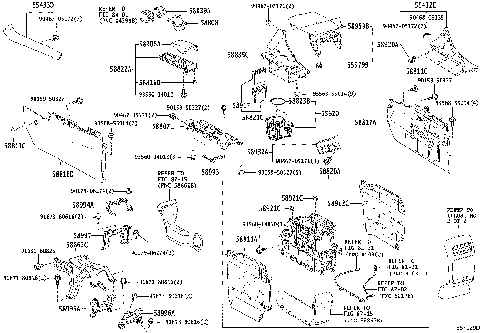 58821-48220 PANEL, CONSOLE, UPPER product image
