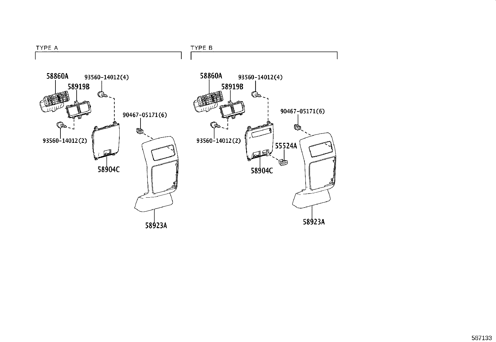 58821-48220 PANEL, CONSOLE, UPPER product image