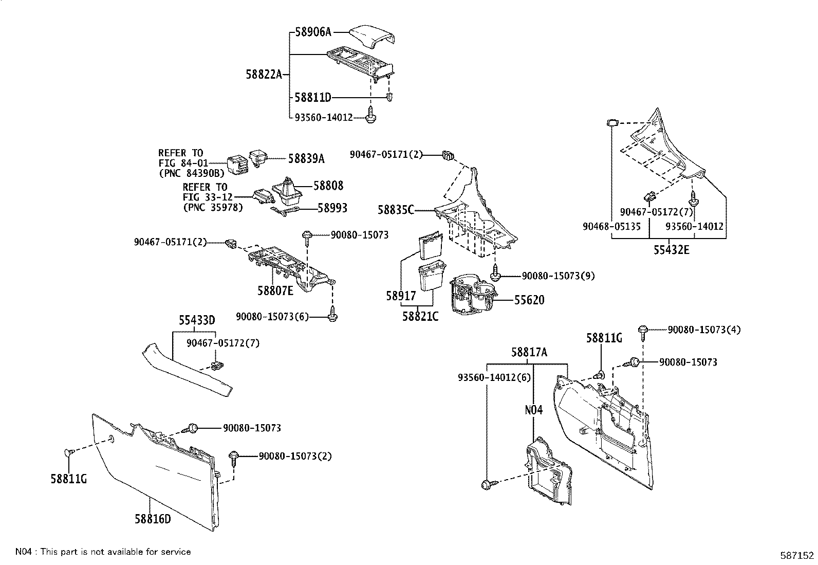 58997-0E010 BRACKET, CONSOLE BOX MOUNTING, NO.3 product image