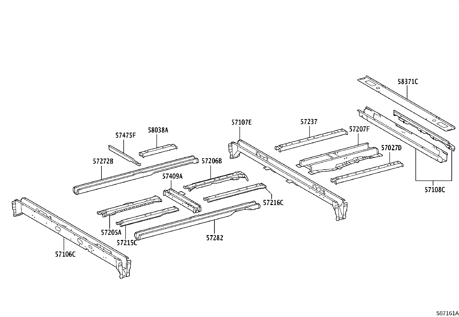 65604-36010 PANEL, REAR FLOOR SIDE, REAR LH product image