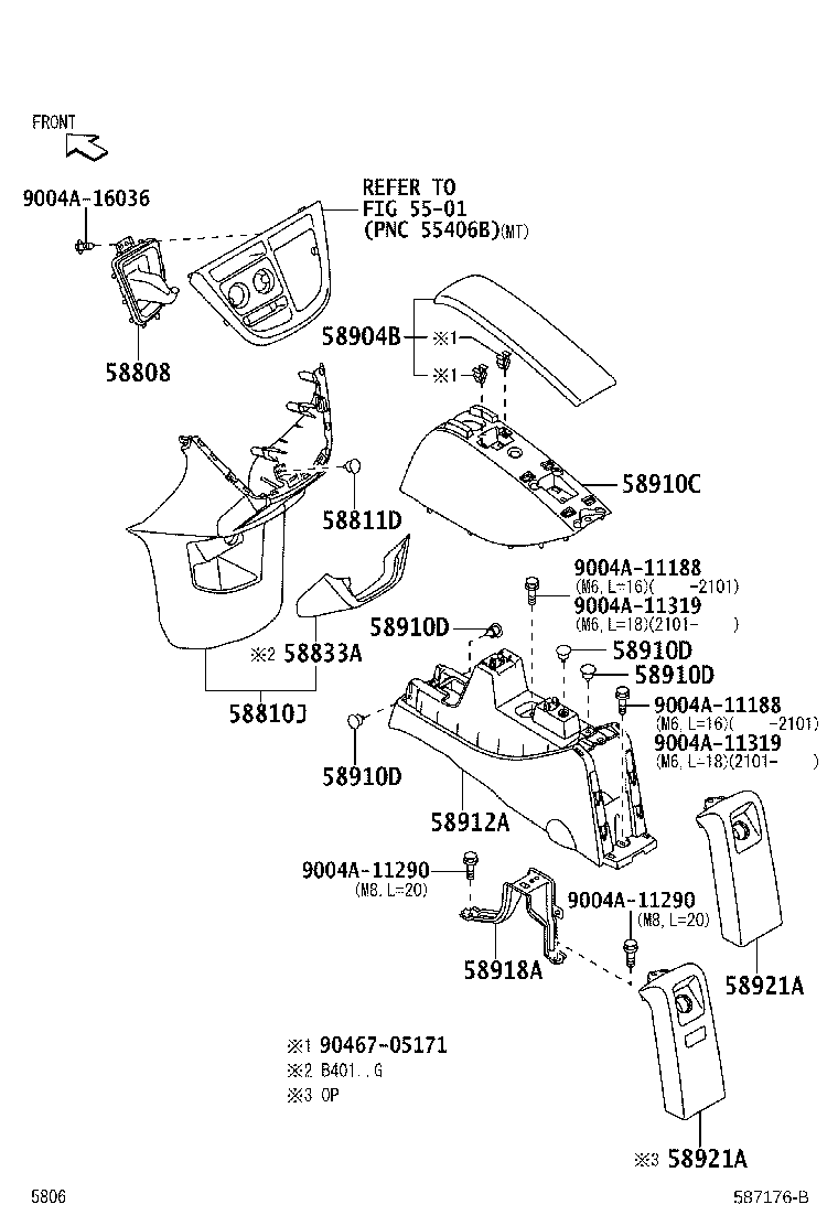 58910-BZ050-B0 BOX ASSY, CONSOLE, REAR product image