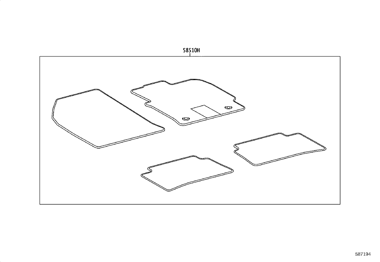 58511-02090 MAT, FLOOR, FRONT RH product image