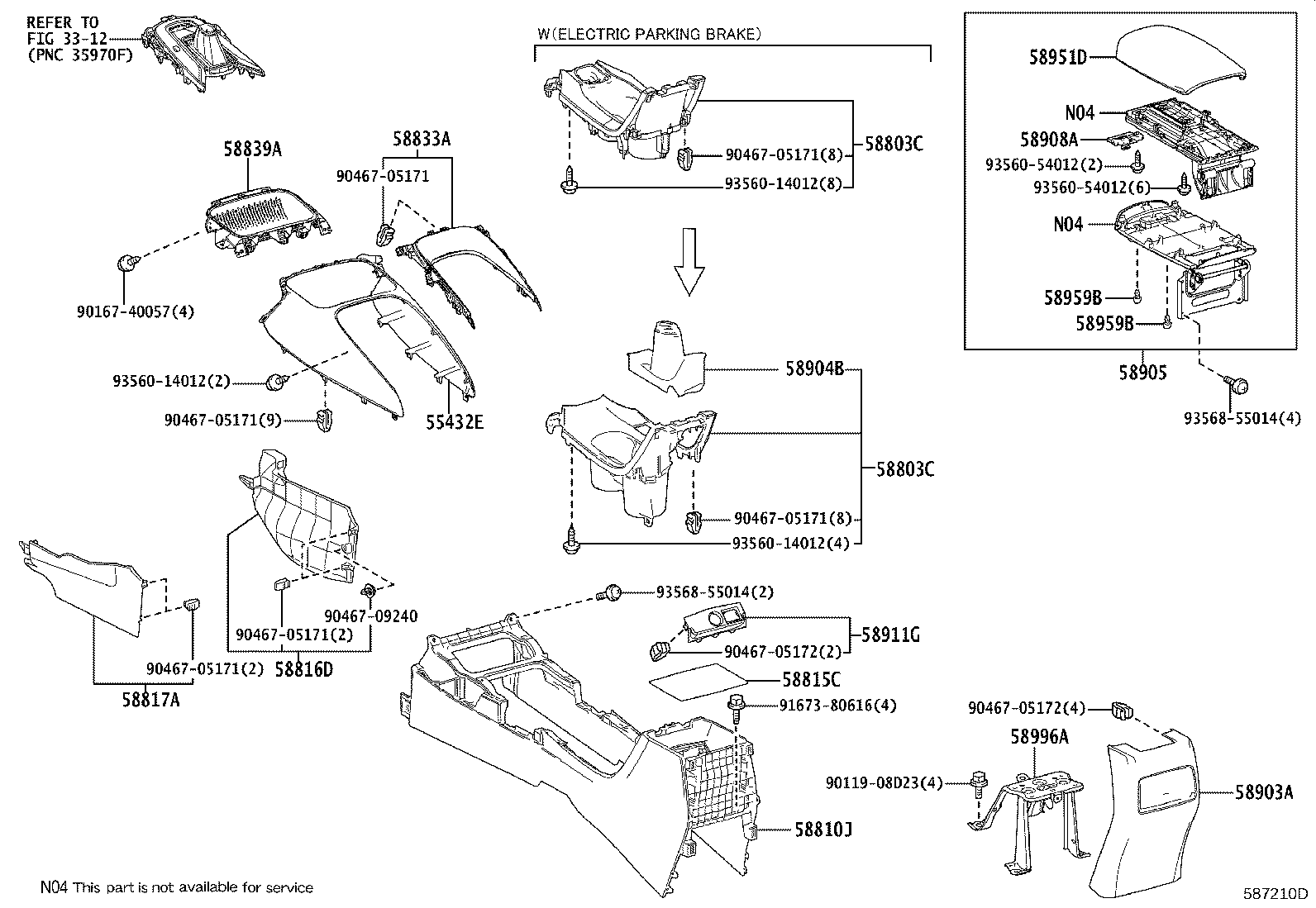 58803-12050 BOX SUB-ASSY, CONSOLE CUP HOLDER product image