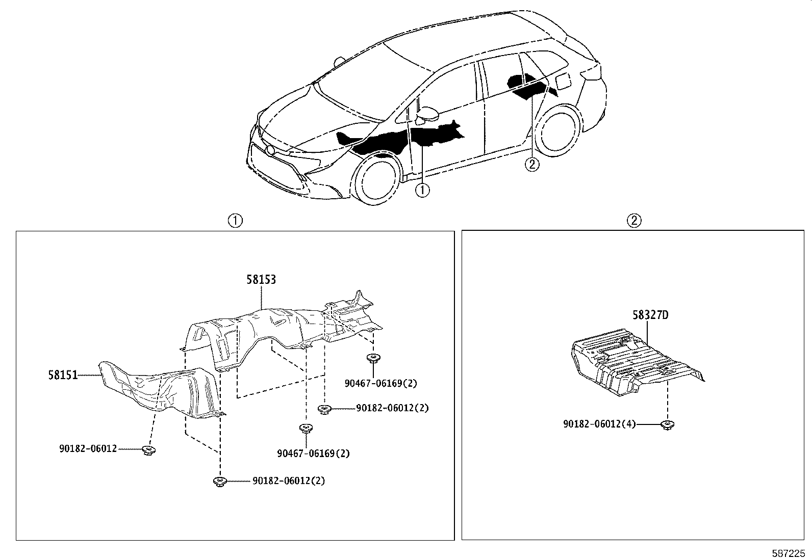 58327-12280 INSULATOR, MAIN MUFFLER HEAT, UPPER product image
