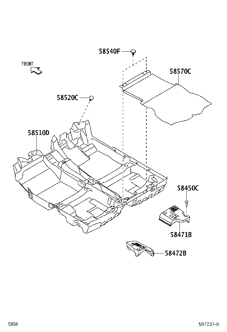 90044-68049-N1 CLIP(FOR REAR FLOOR CARPET) product image