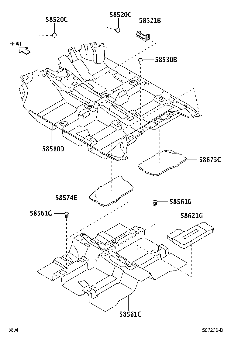 58563-B1030 SILENCER, FRONT FLOOR, NO.1 product image