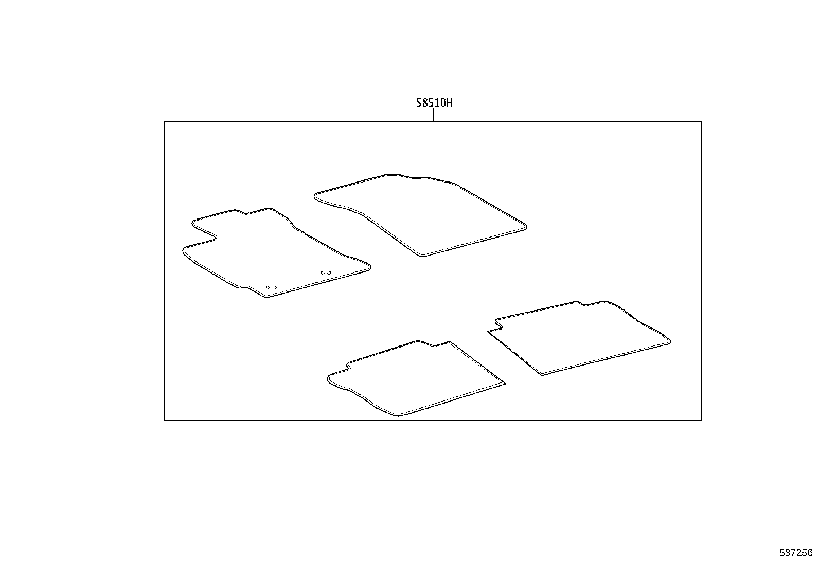 58511-F4010 MAT, FLOOR, FRONT product image