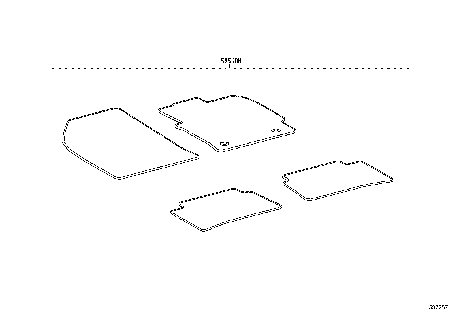 58511-F4010 MAT, FLOOR, FRONT product image