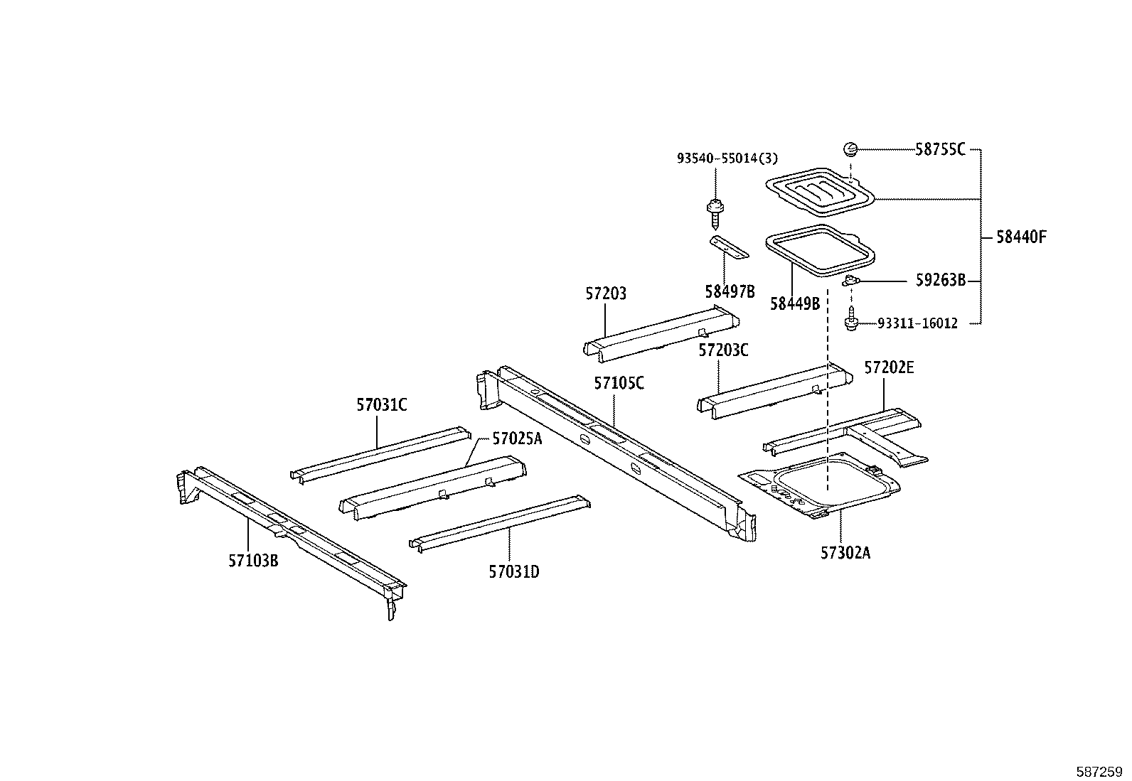65604-36010 PANEL, REAR FLOOR SIDE, REAR LH product image