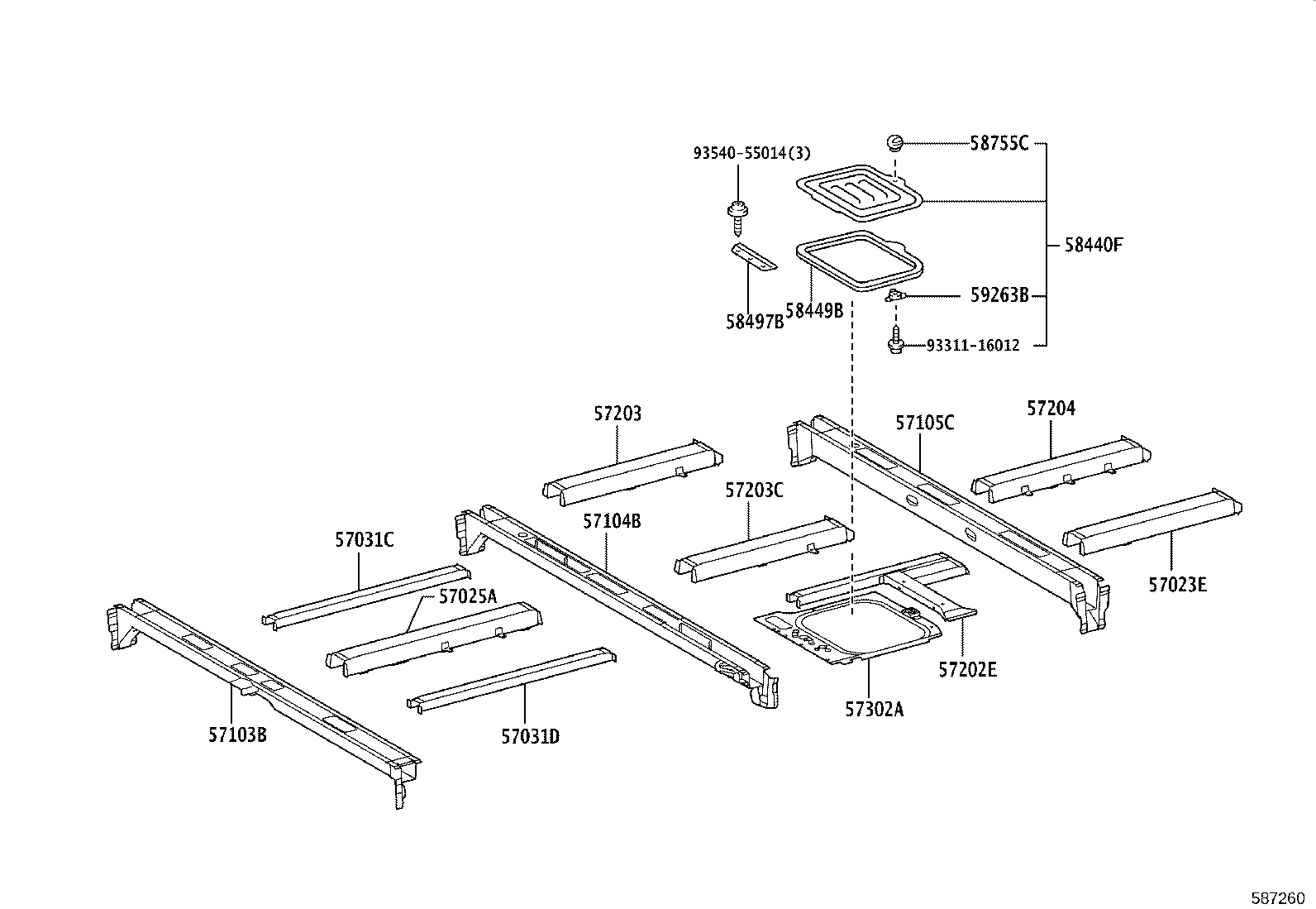 65604-36010 PANEL, REAR FLOOR SIDE, REAR LH product image