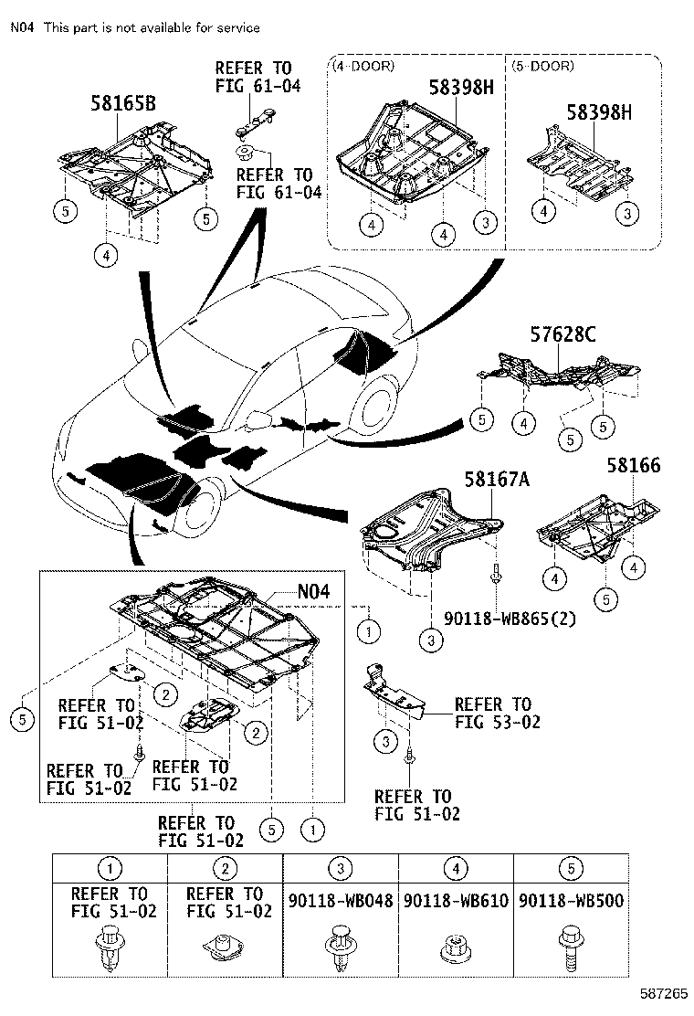 58307-WB001 PANEL SUB-ASSY, BODY LOWER BACK product image
