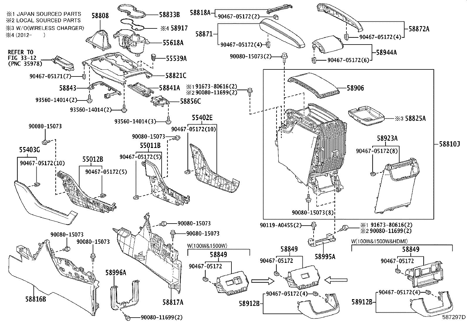 Toyota 58821-0E210 PANEL, CONSOLE, UPPER