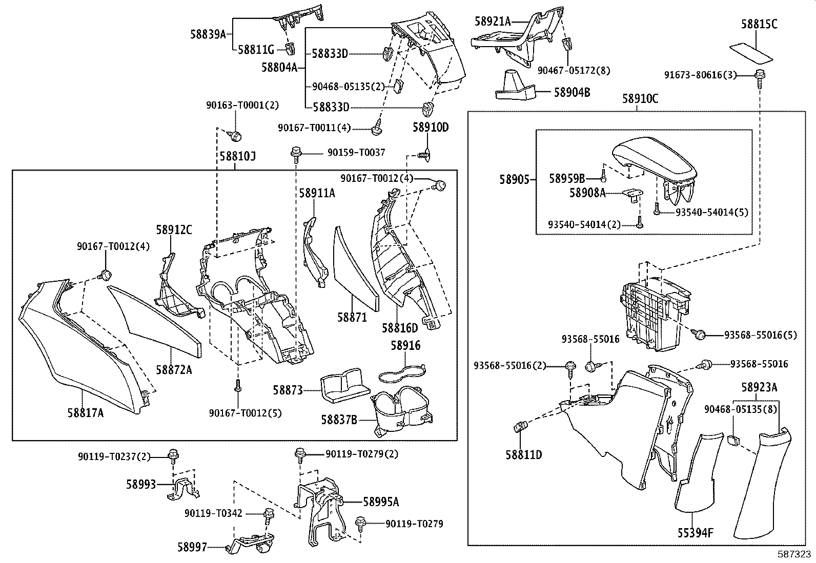 55394-0D300 CUSHION, INSTRUMENT PANEL, LOWER product image