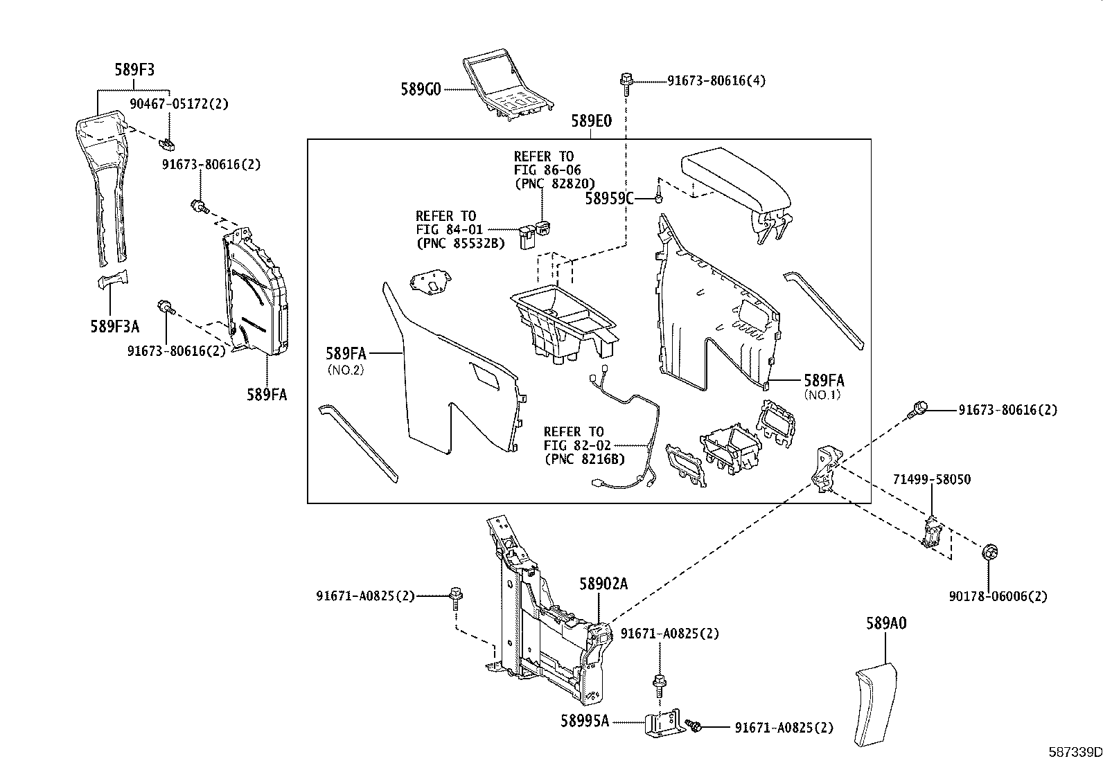 58804-58300 PANEL SUB-ASSY, CONSOLE, UPPER product image