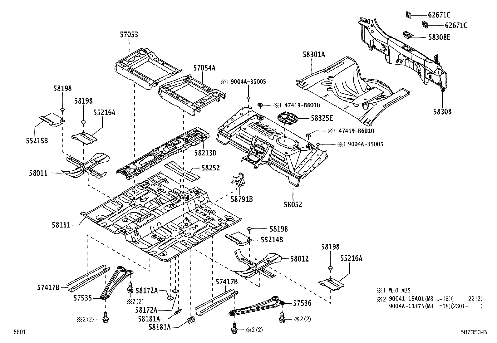 90044-67397 CLIP, FOOTREST product image