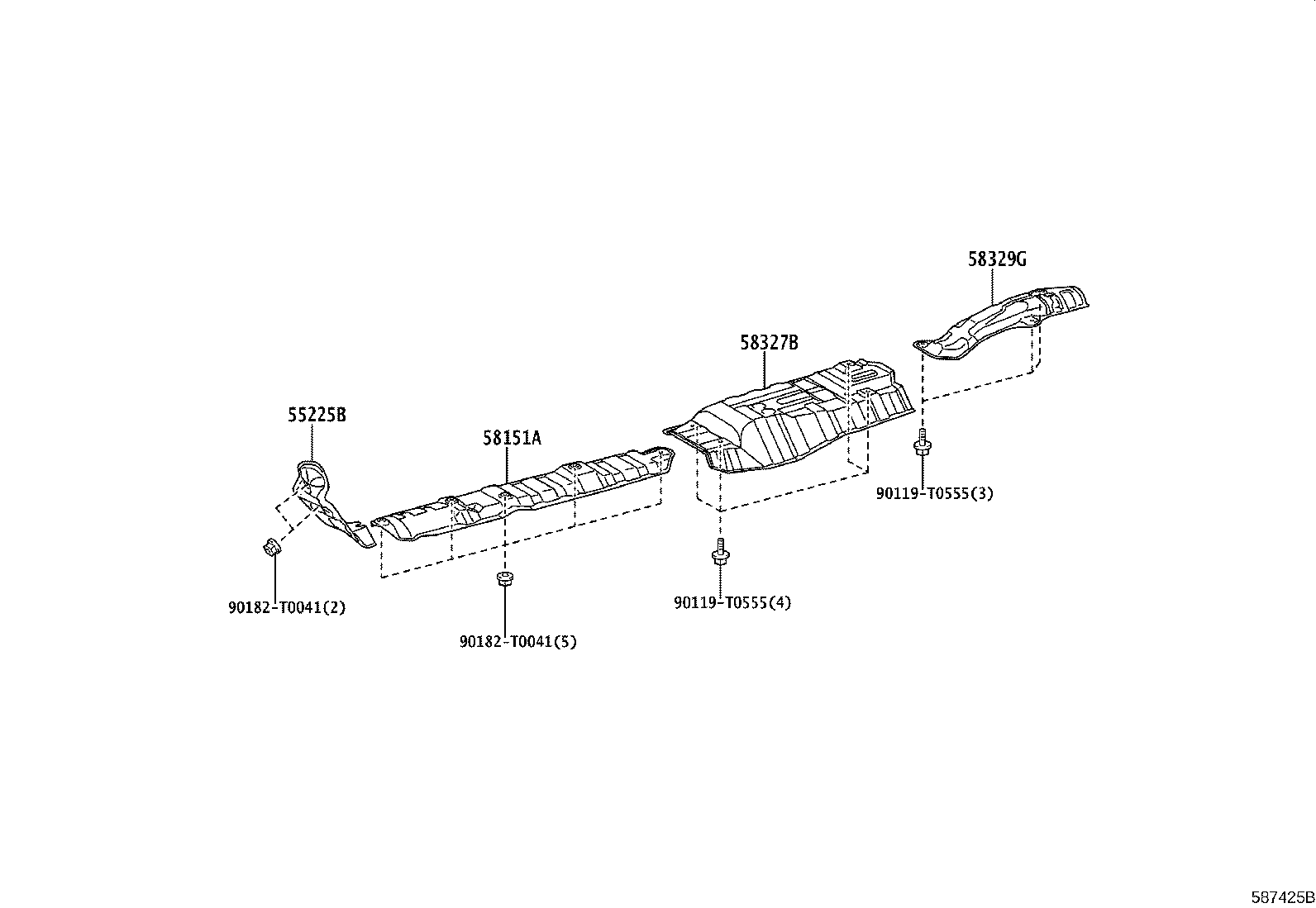 58327-0K030 INSULATOR, MAIN MUFFLER HEAT product image