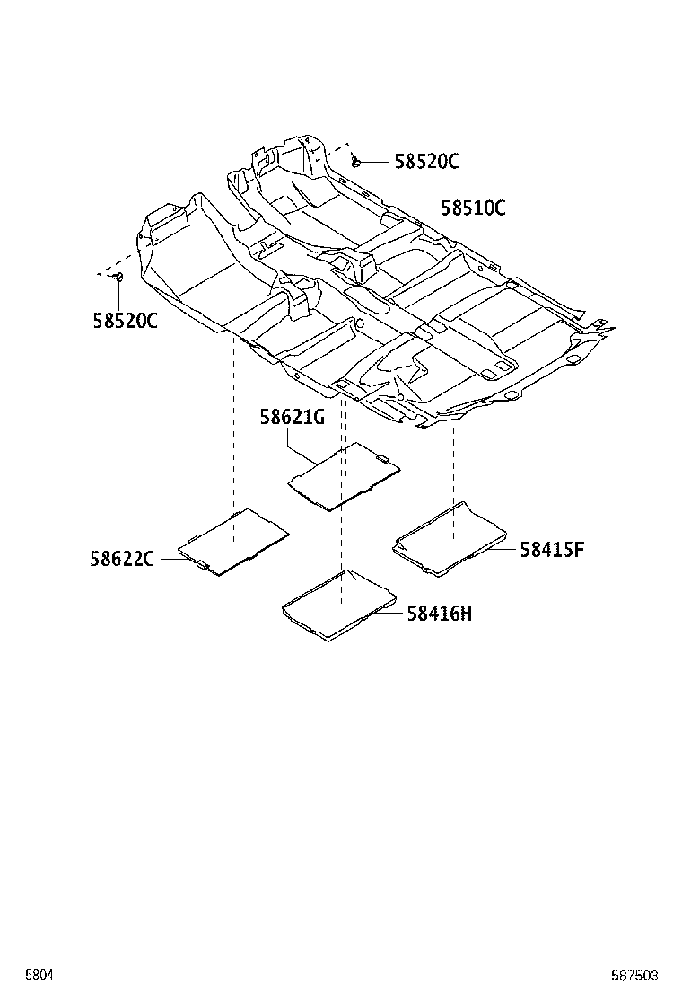 58415-B1030 BOARD, REAR FLOOR, NO.1 product image