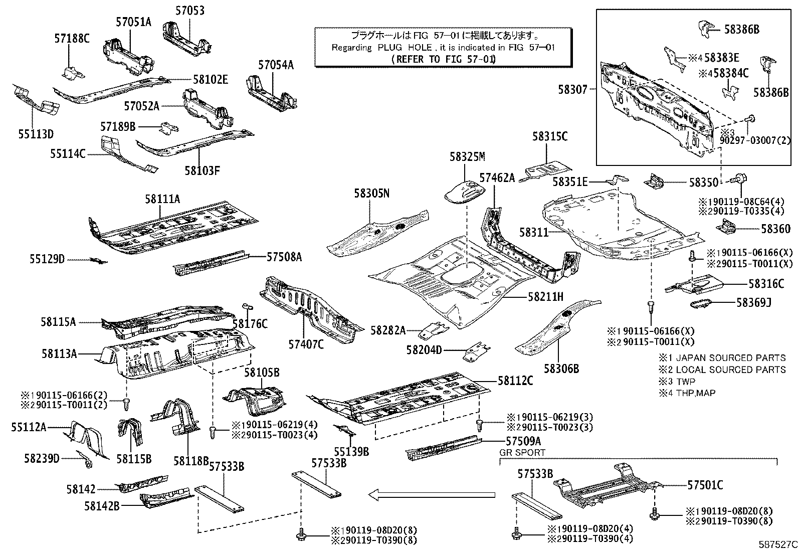 55129-0A010 COVER, DASH PANEL HOLE, RH product image