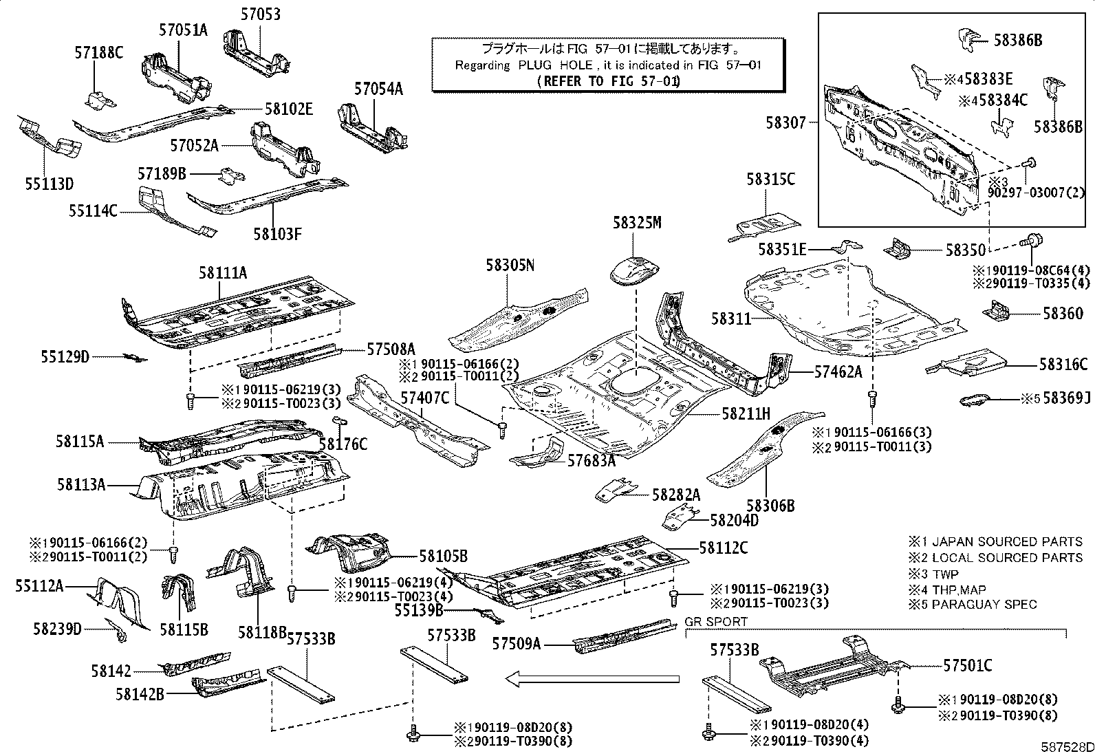 55129-0A010 COVER, DASH PANEL HOLE, RH product image